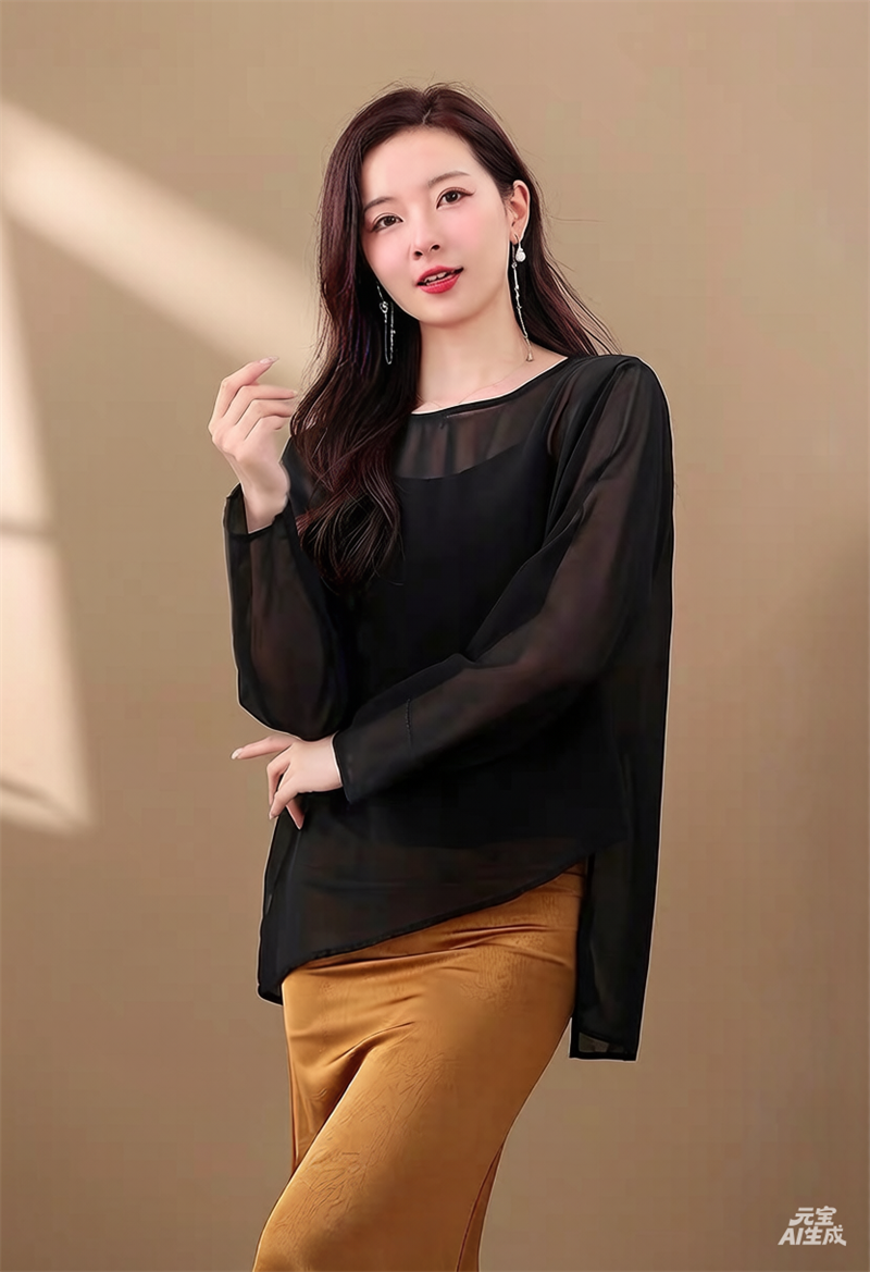Sun Protection Chiffon Top Thi - Asymmetric Top Women incelemesi ve fiyatı