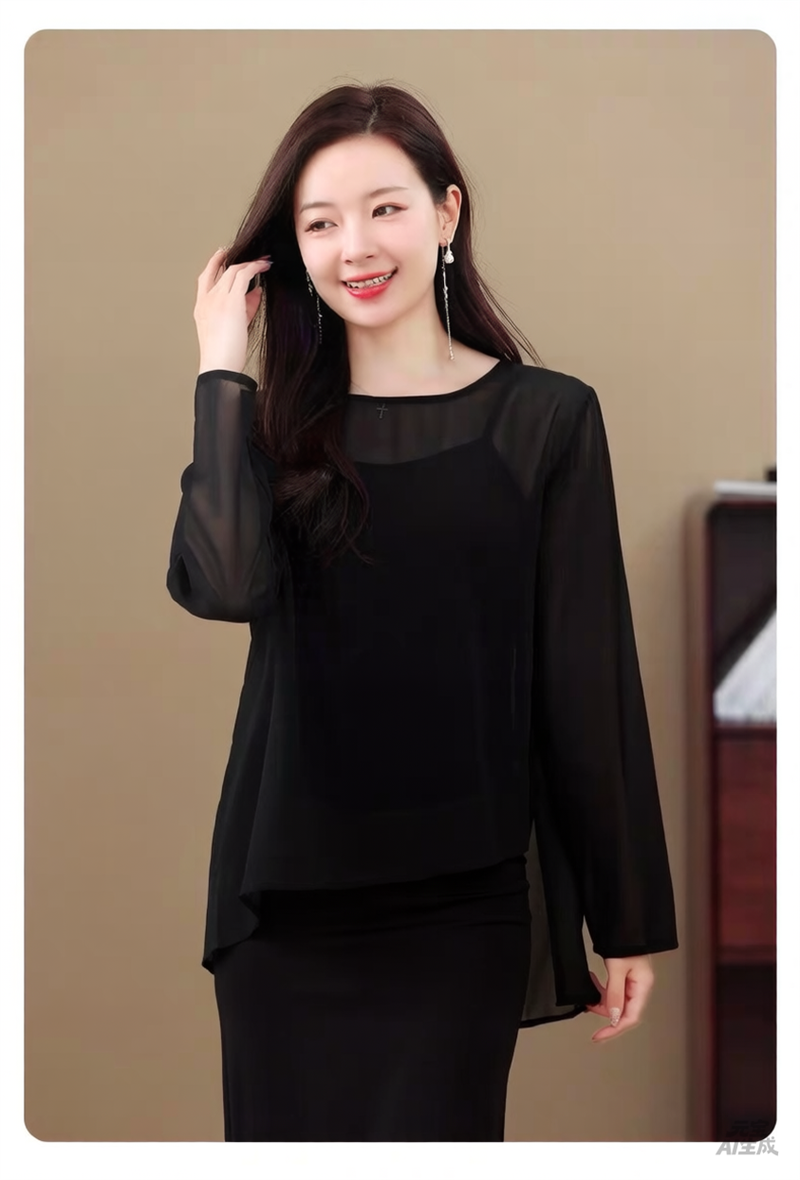 Sun Protection Chiffon Top Thi - Asymmetric Top Women incelemesi ve fiyatı