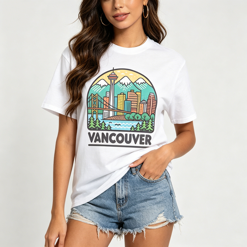 Vancouver Skyline Graphic T-Sh - Women'S Fashion Vancouver incelemesi ve fiyatı