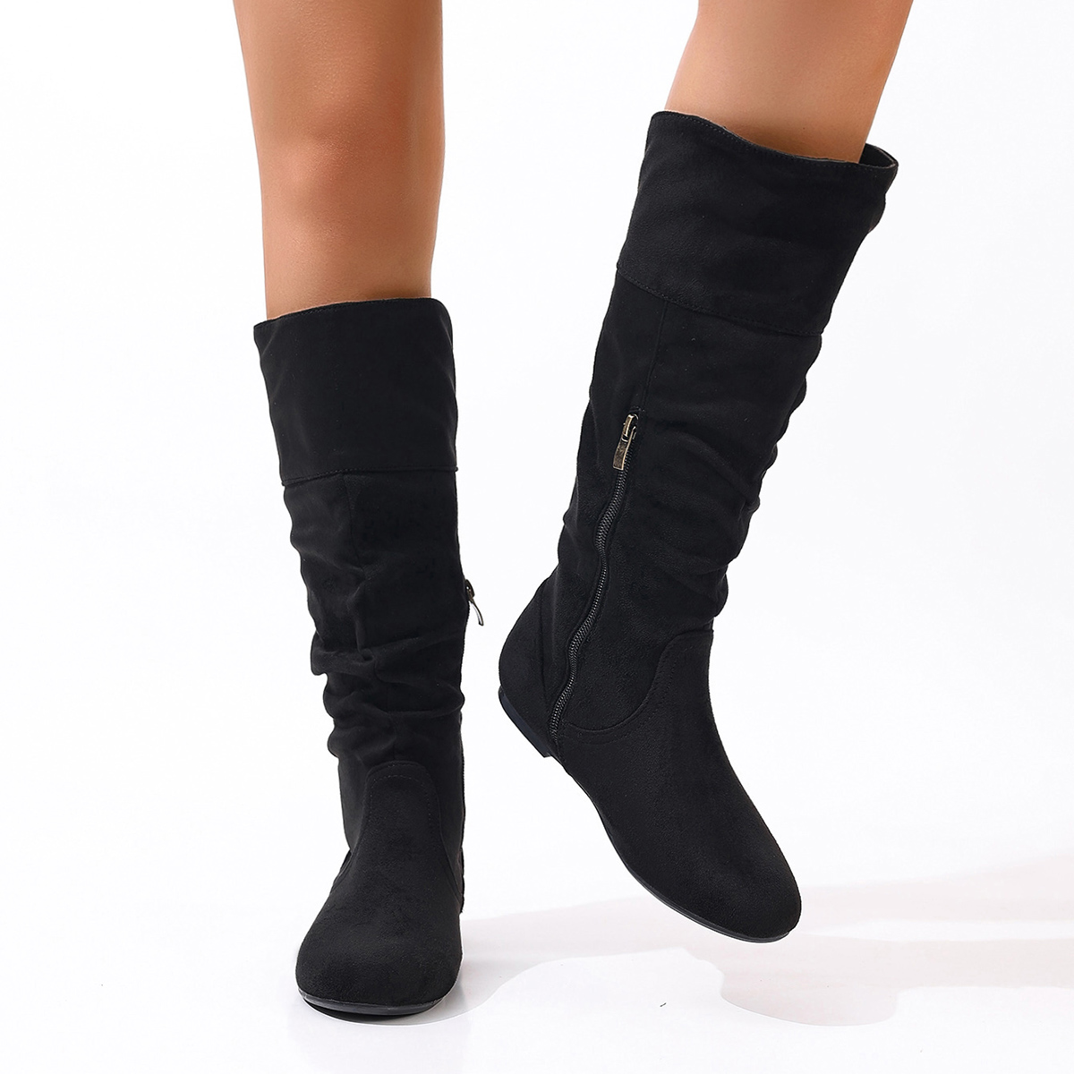 European and American solid co - Women'S Fashion Knee High Boots incelemesi ve fiyatı