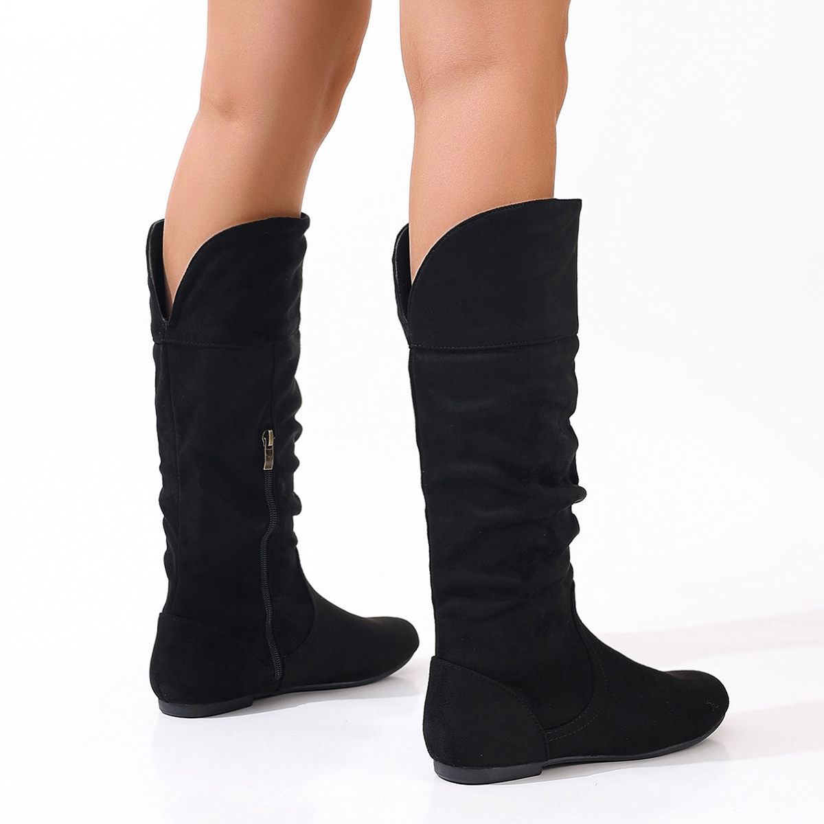 European and American solid co - Women'S Fashion Knee High Boots incelemesi ve fiyatı