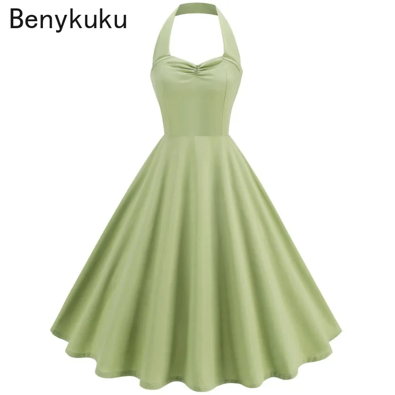 Solid Backless Pin Up 50s 60s  - Women'S Fashion Of The 60S incelemesi ve fiyatı