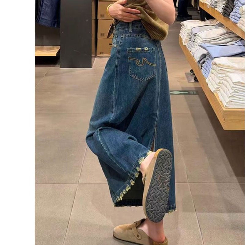 Ruffle Hem Embroidered Word De - A-Line Skirt Midi incelemesi ve fiyatı