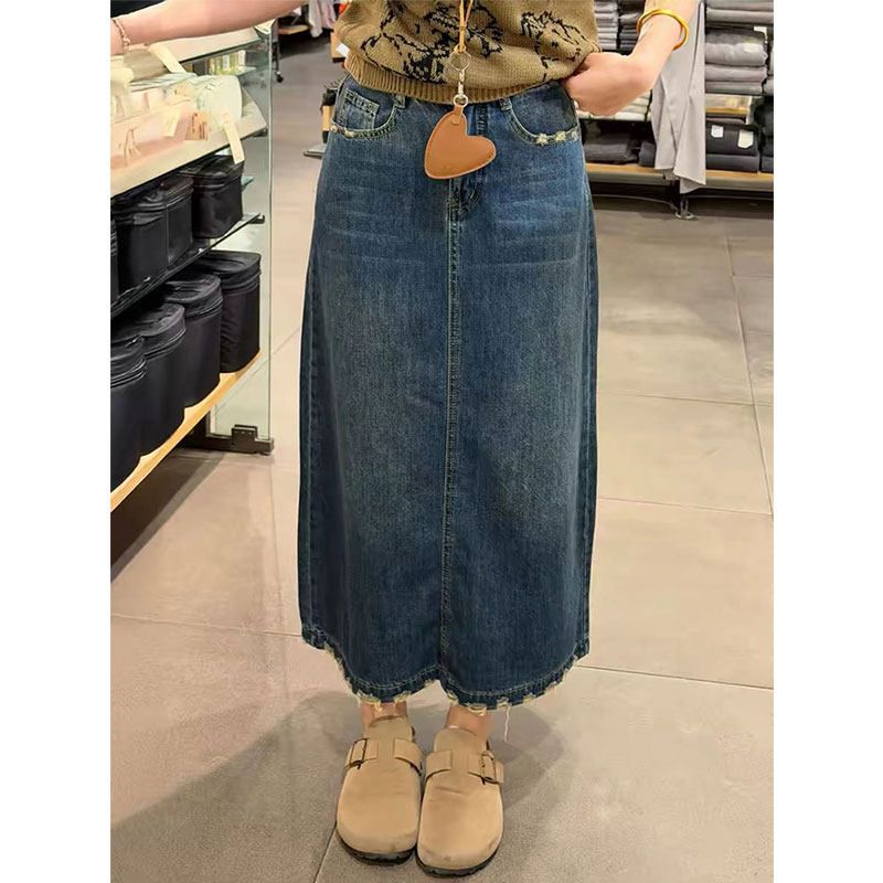 Ruffle Hem Embroidered Word De - A-Line Skirt Midi incelemesi ve fiyatı
