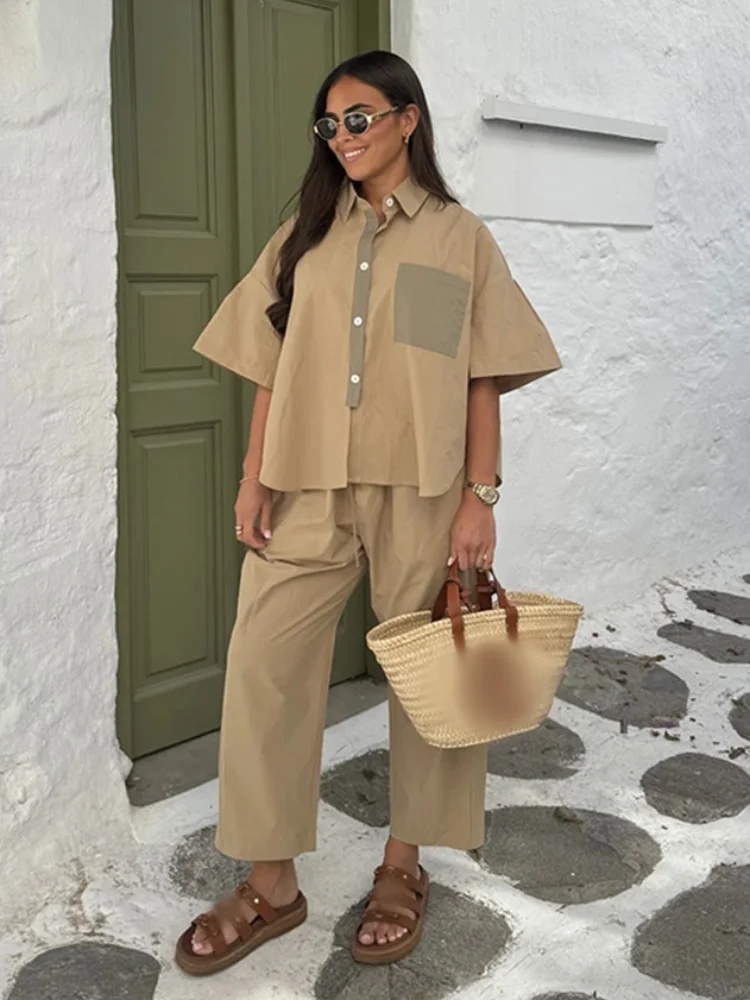 Women Elegant Lapel Pants 2 Pi - Wide Leg Palazzo Pants incelemesi ve fiyatı