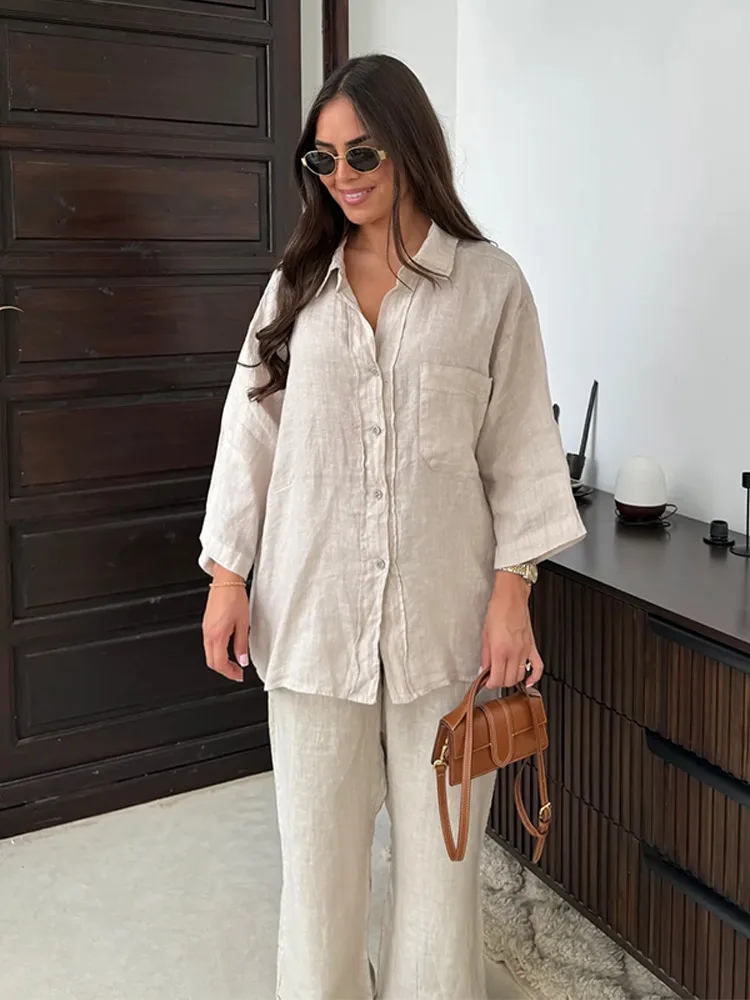 Women Elegant Lapel Pants 2 Pi - Wide Leg Palazzo Pants incelemesi ve fiyatı