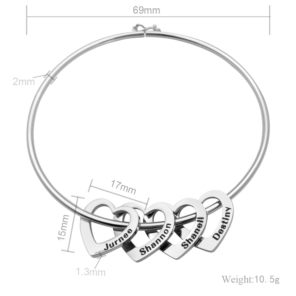 Customized Heart Charm Bracele - Women Fashion Name Ideas incelemesi ve fiyatı