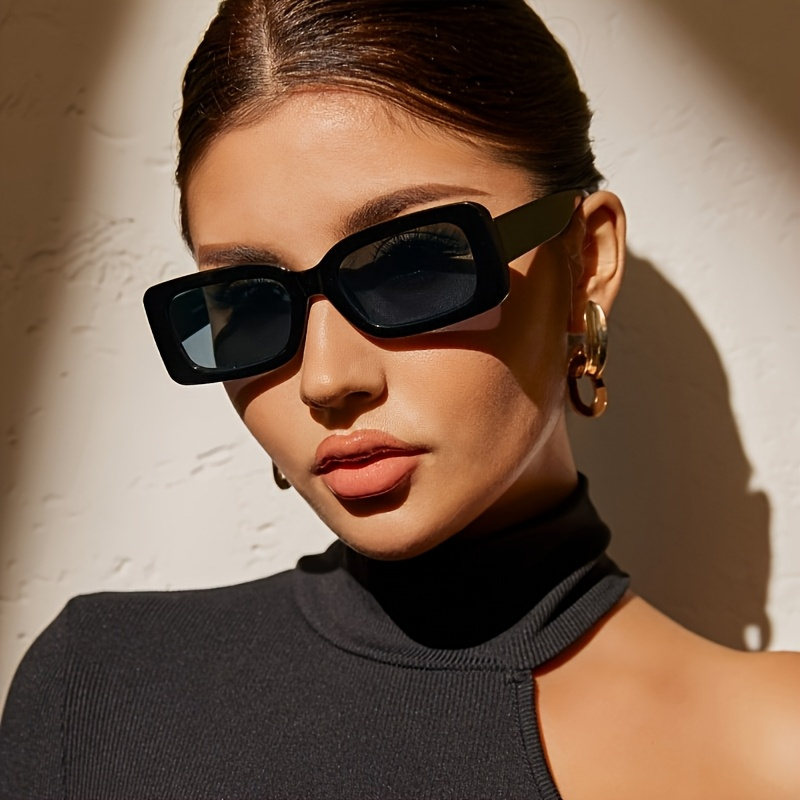 Glossy Black Chunky Rectangle  - Women Fashion Photoshoot incelemesi ve fiyatı