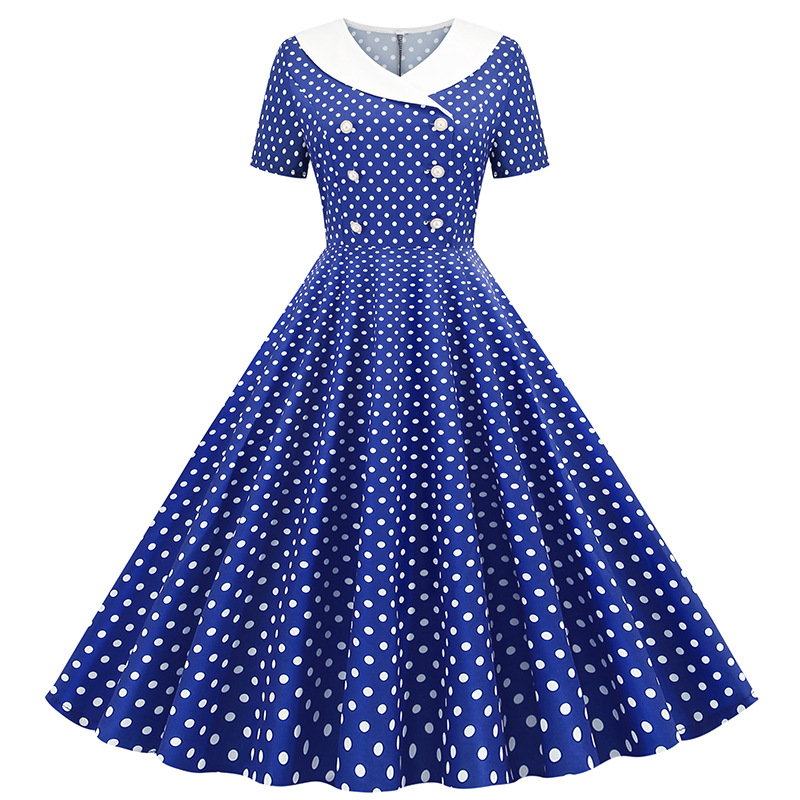 50S 60S Vintage Polka Dot Prin - Women'S Fashion Of The 60S incelemesi ve fiyatı