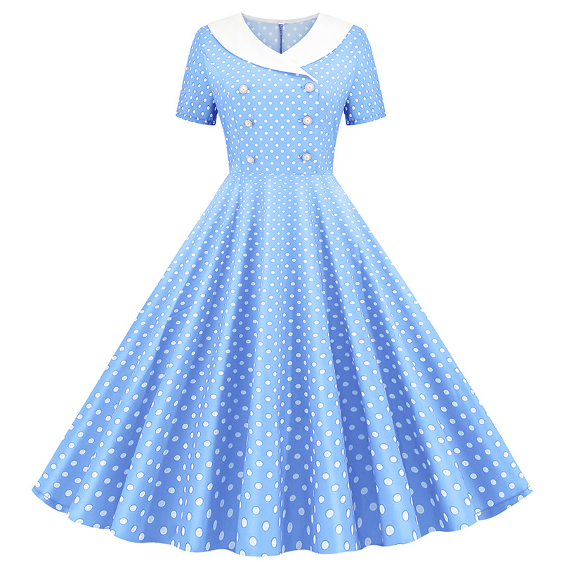 50S 60S Vintage Polka Dot Prin - Women'S Fashion Of The 60S incelemesi ve fiyatı