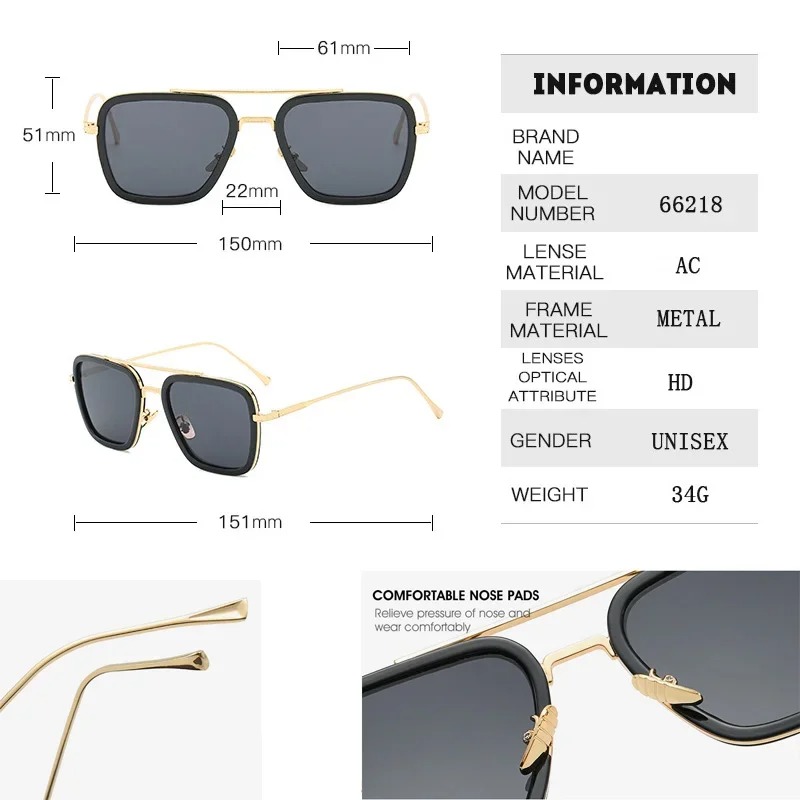Steam Punk Tony Stark Sunglass - Women'S Fashion Eyeglass Frames incelemesi ve fiyatı
